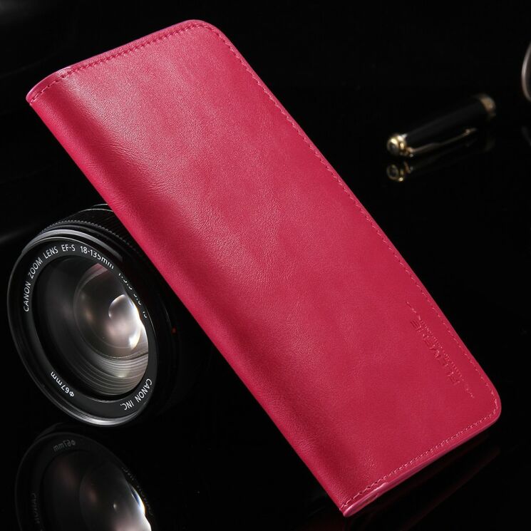 Универсальный чехол-портмоне FLOVEME Retro Wallet для смартфонов - Magenta: фото 2 из 11