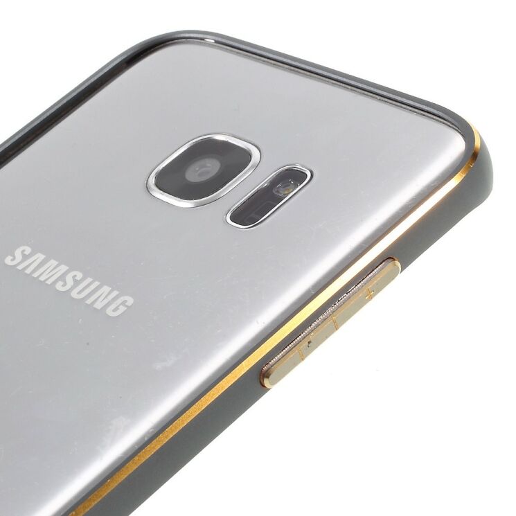Бампер LOVE MEI Buckle Metal для Samsung Galaxy S7 edge (G935) - Gray: фото 4 з 7