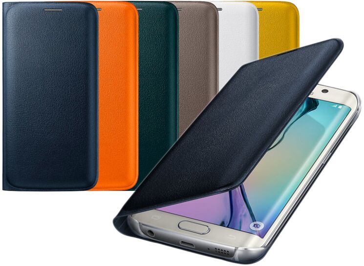 Чехол Flip Wallet PU для Samsung S6 Edge (G925) EF-WG925PBEGRU - Gold: фото 4 из 4