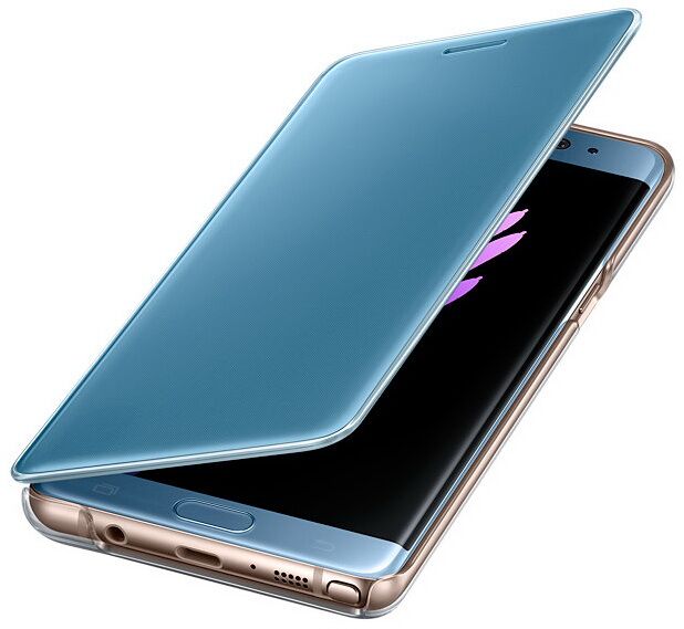 Чехол Clear View Cover для Samsung Galaxy Note 7 EF-ZN930CLEGRU - Blue: фото 2 из 4