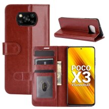 Чехол-книжка Deexe Wallet Style для Xiaomi Poco X3 / Poco X3 Pro - Brown: фото 1 из 8