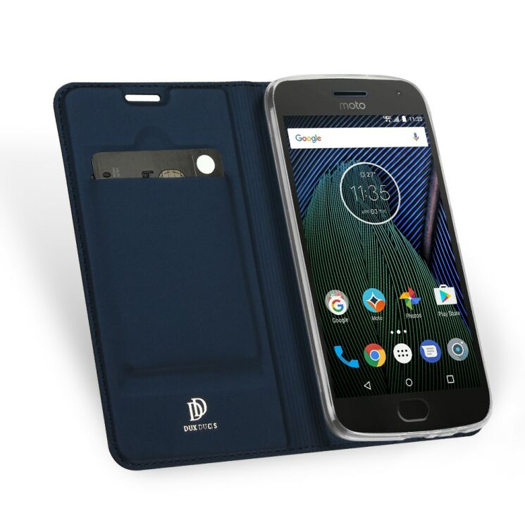 Чехол-книжка DUX DUCIS Skin Pro для Motorola Moto E4 - Dark Blue: фото 3 из 11