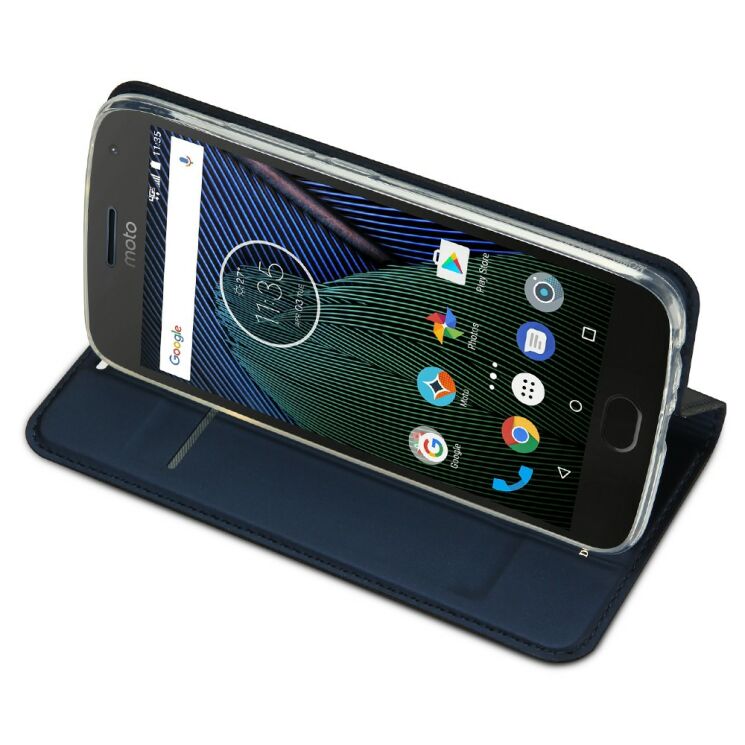 Чехол-книжка DUX DUCIS Skin Pro для Motorola Moto E4 - Dark Blue: фото 5 из 11