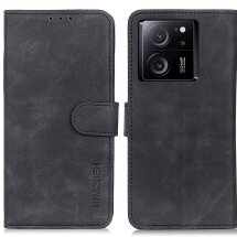 Чехол-книжка KHAZNEH Retro Wallet для Xiaomi 13T / 13T Pro - Black: фото 1 из 8