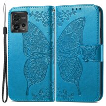 Чехол UniCase Butterfly Pattern для Motorola Moto G72 - Blue: фото 1 из 8
