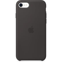 Оригінальний чохол Silicone Case для Apple iPhone SE 2 / 3 (2020 / 2022) / iPhone 8 / iPhone 7 (MXYH2ZM/A) - Black: фото 1 з 4