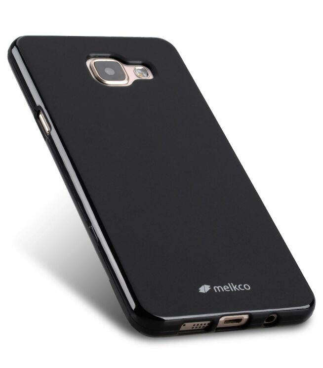 Силиконовая накладка MELKCO Poly Jacket для Samsung Galaxy A5 2016 (A510) + пленка - Black: фото 4 из 7