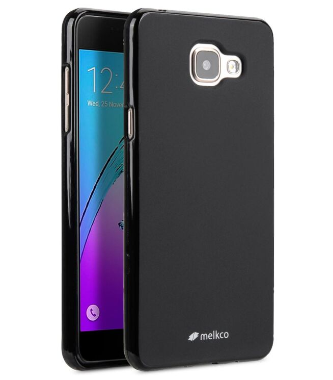 Силиконовая накладка MELKCO Poly Jacket для Samsung Galaxy A5 2016 (A510) + пленка - Black: фото 1 из 7