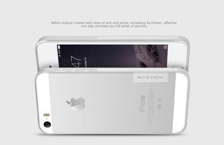 Силиконовый чехол NILLKIN Nature TPU для iPhone 5/5s/SE - Gray: фото 15 из 17