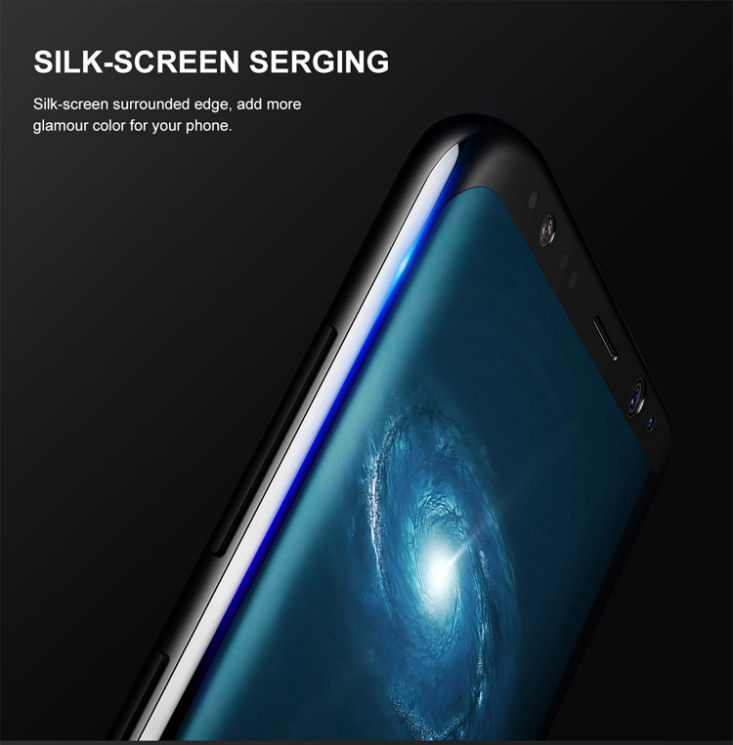 Защитное стекло BASEUS 3D Full Curved для Samsung Galaxy S8 Plus (G955) - Black: фото 12 из 17