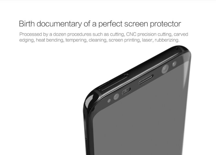 Захисне скло NILLKIN 3D CP+ Max для Samsung Galaxy S8 Plus (G955): фото 6 з 10