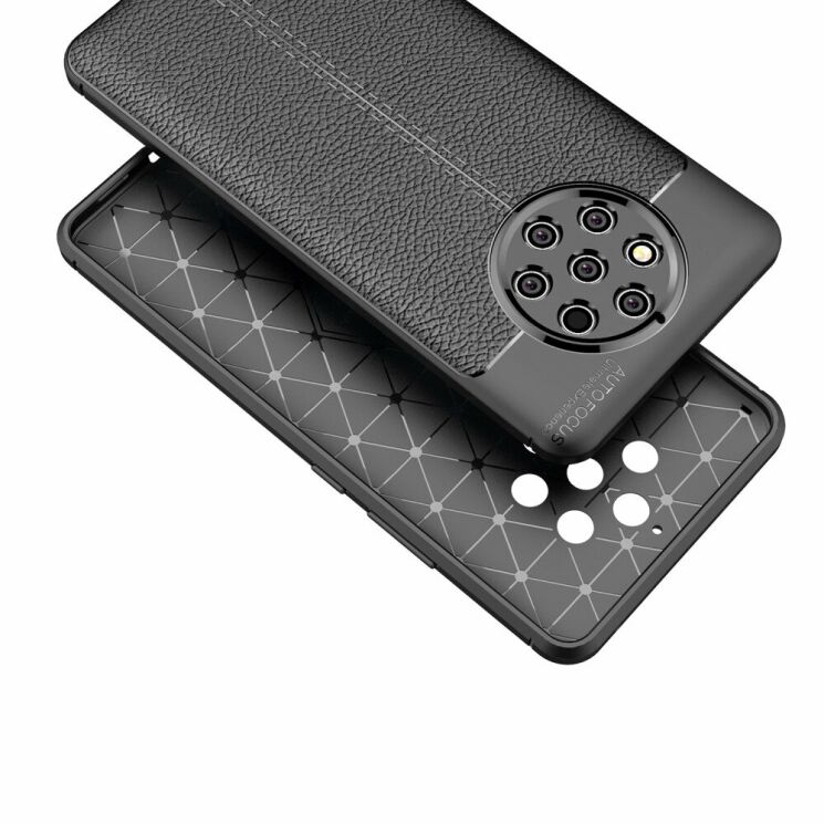Защитный чехол Deexe Leather Cover для Nokia 9 PureView - Black: фото 3 из 11