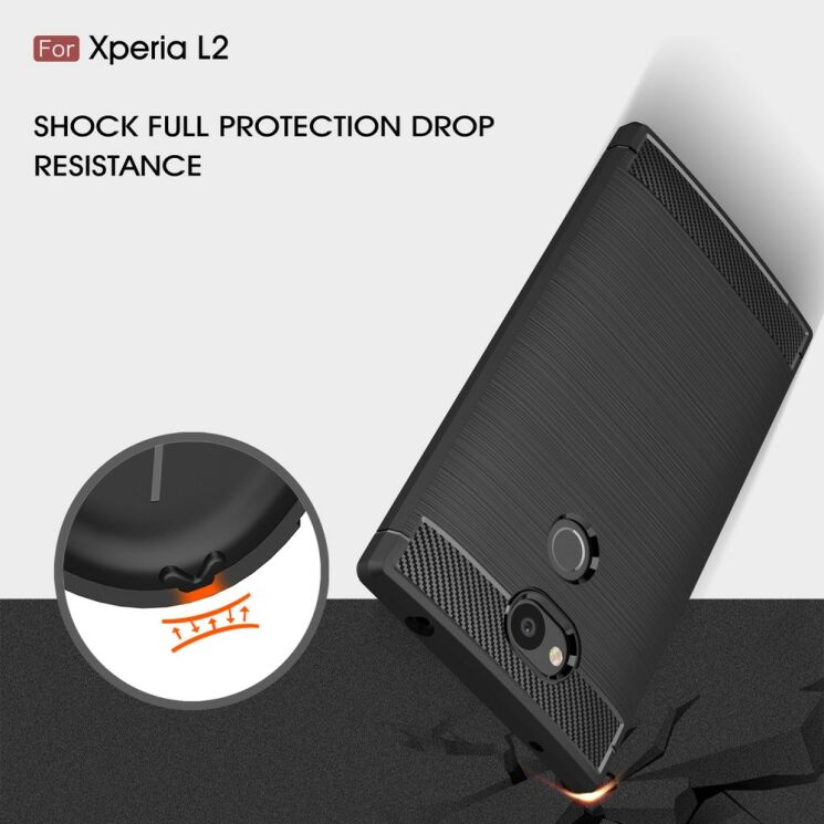 Защитный чехол UniCase Carbon для Sony Xperia L2 - Black: фото 7 из 10