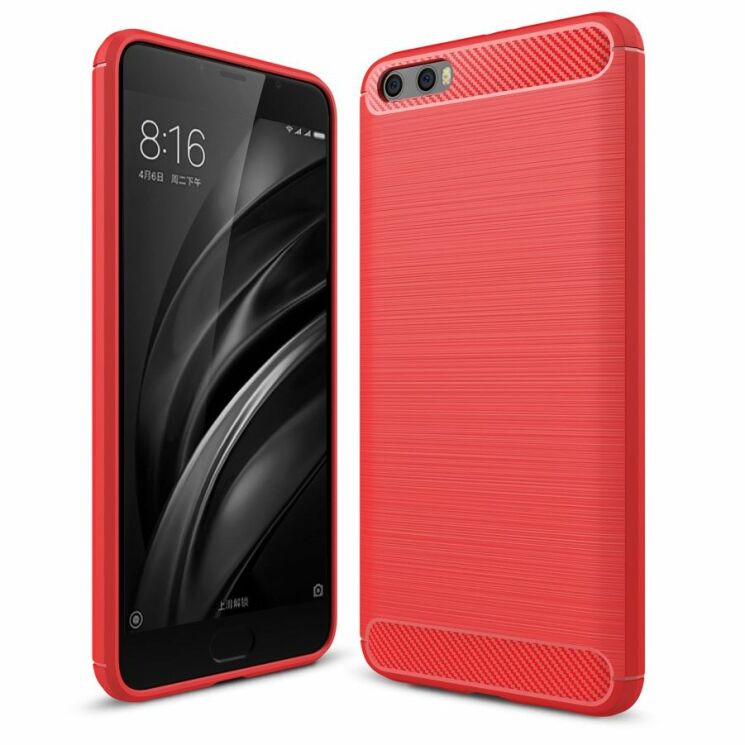 Захисний чохол UniCase Carbon для Xiaomi Mi6 Plus - Red: фото 1 з 8