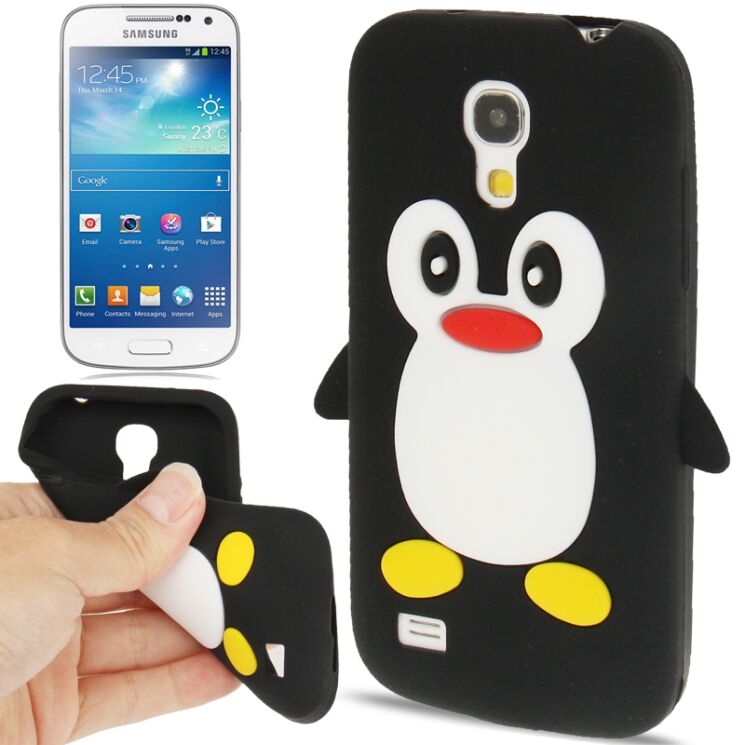 Силиконовая накладка Deexe Penguin Series для Samsung Galaxy S4 mini (i9190) - Black: фото 1 из 7