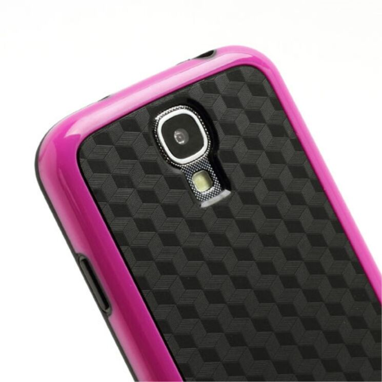 Силиконовая накладка Deexe Cube Pattern для Samsung Galaxy S4 (i9500) - Pink: фото 4 из 7