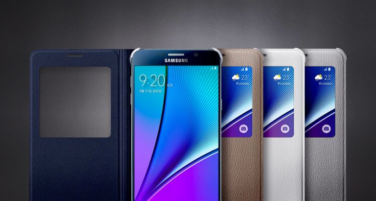 S View Cover! Чехол для Samsung Galaxy Note 5 (N920) EF-CN920P - Silver: фото 6 из 7