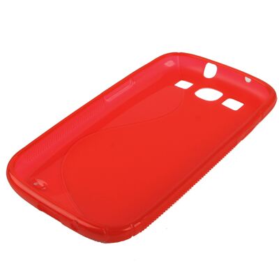 Силиконовая накладка Deexe S Line для Samsung Galaxy S3 (i9300) - Red: фото 5 из 6