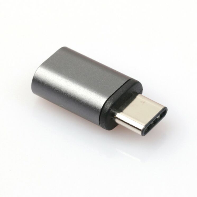 Адаптер microUSB to Type-C (USB 3.1) - Grey: фото 2 з 2