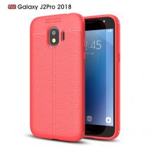 Защитный чехол Deexe Leather Cover для Samsung Galaxy J2 2018 (J250) - Red: фото 1 из 9