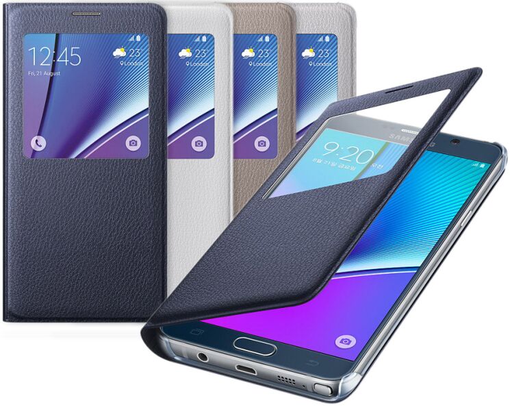 S View Cover! Чехол для Samsung Galaxy Note 5 (N920) EF-CN920P - Silver: фото 5 из 7