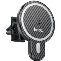 Автомобильный держатель Hoco CA85 Wireless Charger - Black: фото 1 из 5