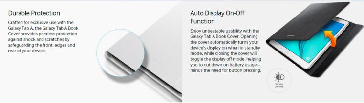 Чехол Book Cover PU для Samsung Galaxy Tab A 9.7 (T550/551) EF-BT550PBEGRU - Black: фото 9 из 9