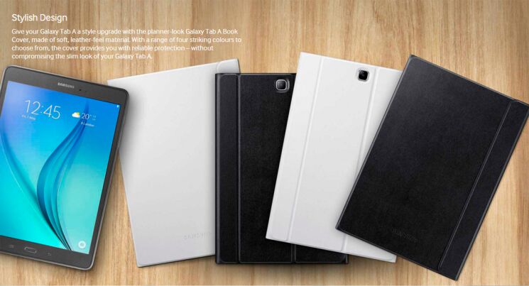 Чехол Book Cover PU для Samsung Galaxy Tab A 9.7 (T550/551) EF-BT550PWEGRU - White: фото 7 из 9