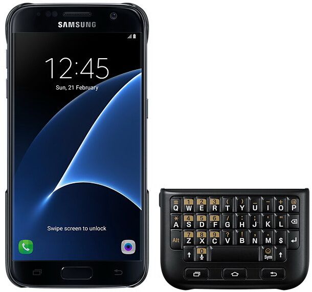 Чохол-клавіатура Keyboard Cover для Samsung Galaxy S7 (G930) EJ-CG930UBEGRU - Black: фото 2 з 7