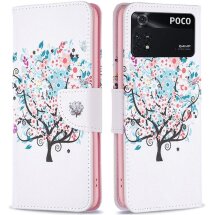 Чехол-книжка Deexe Color Wallet для Xiaomi Poco M4 Pro 4G - Flower Tree: фото 1 из 7
