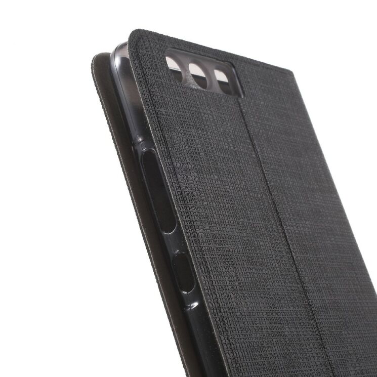 Чохол-книжка Deexe Lines Texture для Huawei P10 Plus - Black: фото 7 з 8