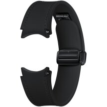 Оригінальний ремінець D-Buckle Hybrid Eco-Leather Band (M/L) для Samsung Galaxy Watch 4 / 4 Classic / 5 / 5 Pro / 6 / 6 Classic (ET-SHR94LBEGEU) - Black: фото 1 з 4