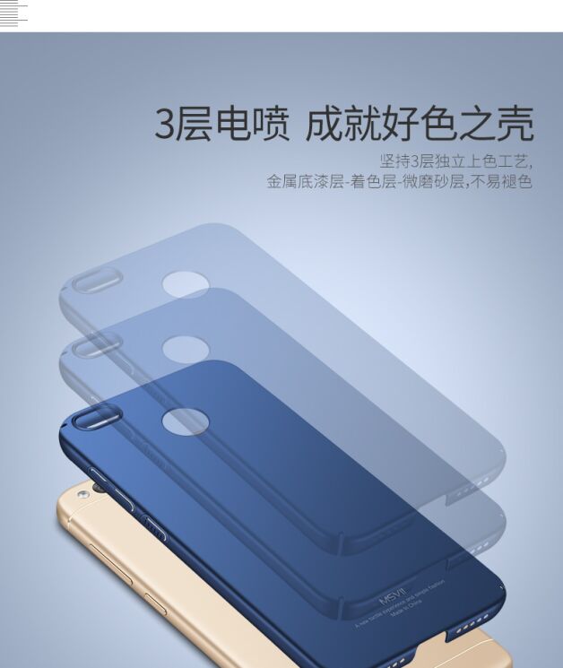 Пластиковый чехол MSVII Hard Case для Xiaomi Redmi 4X - Blue: фото 6 из 10