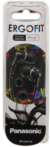 Провідні навушники PANASONIC RP-HJE125E-K - Black: фото 2 з 2