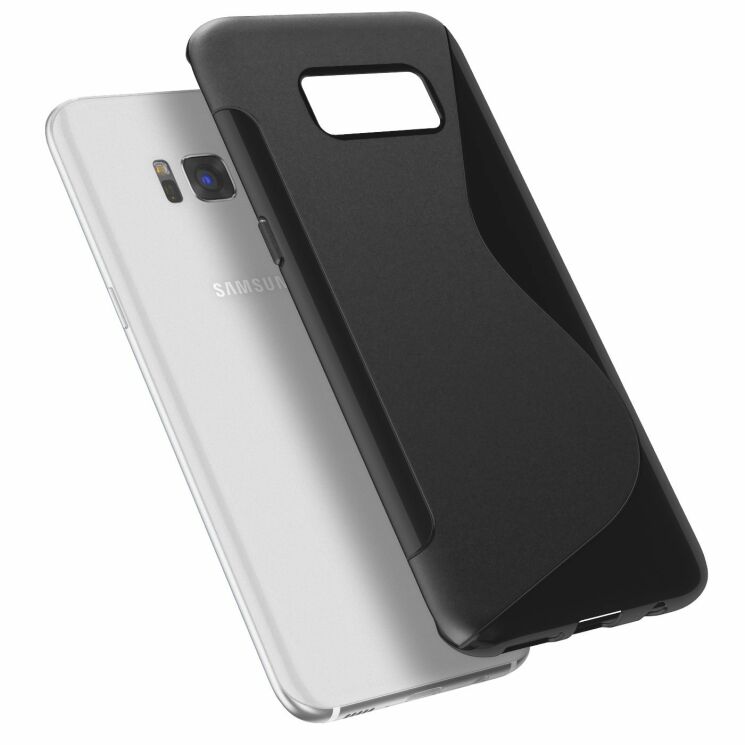 Силиконовый (TPU) чехол Deexe S Line для Samsung Galaxy S8 Plus (G955) - Black: фото 2 из 3