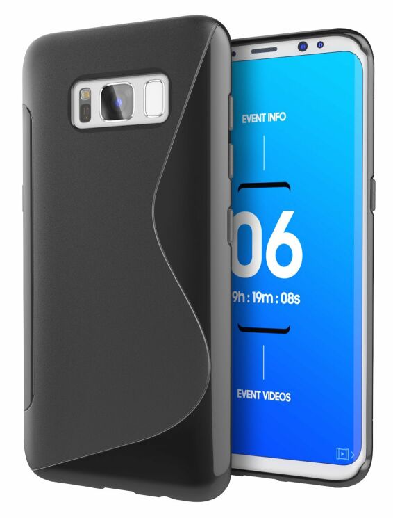 Силіконовий (TPU) чохол Deexe S Line для Samsung Galaxy S8 Plus (G955) - Black: фото 1 з 3