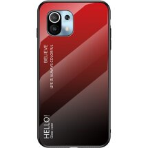 Защитный чехол Deexe Gradient Color для Xiaomi Mi 11 Lite / 11 Lite NE - Black / Red: фото 1 из 7