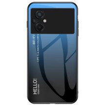 Защитный чехол Deexe Gradient Color для Xiaomi Poco M5 - Black / Blue: фото 1 из 5