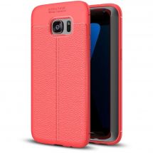 Защитный чехол Deexe Leather Cover для Samsung Galaxy S7 edge (G935) - Red: фото 1 из 11