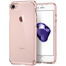 Захисний чохол Spigen (SGP) Ultra Hybrid для Apple iPhone SE 2 (2020) / iPhone 8 / iPhone 7 - Rose Crystal: фото 1 з 11