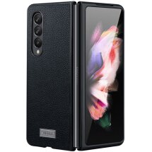 Захисний чохол SULADA Leather Case (FF) для Samsung Galaxy Fold 4 - Black: фото 1 з 12