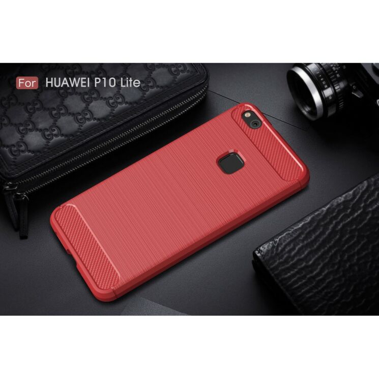 Захисний чохол UniCase Carbon для Huawei P10 Lite - Red: фото 2 з 10