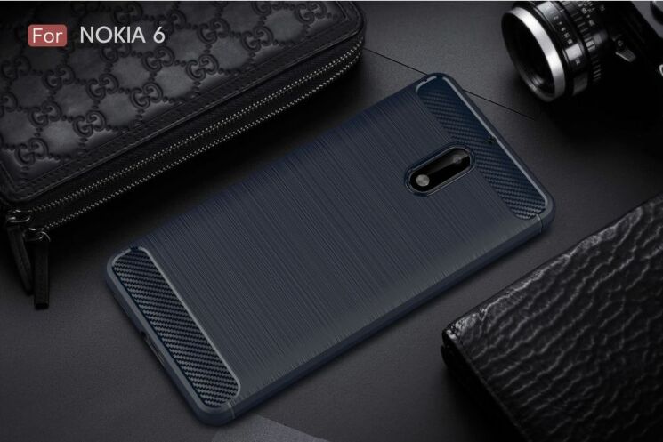 Защитный чехол UniCase Carbon для Nokia 6 - Dark Blue: фото 2 из 8