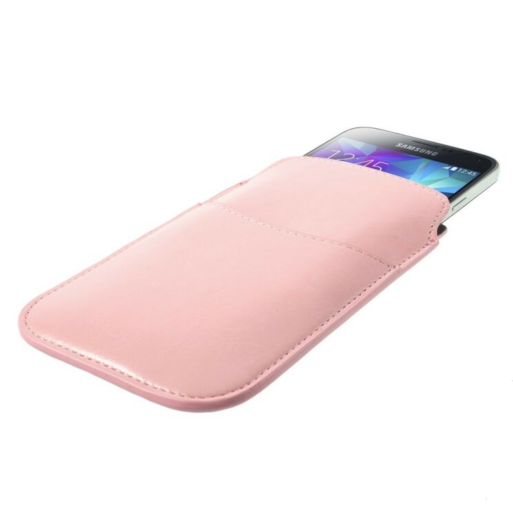 Чехол-карман Deexe Handy Pouch M для смартфонов c диагональю экрана до 5.2 дюймов - Pink: фото 3 из 7