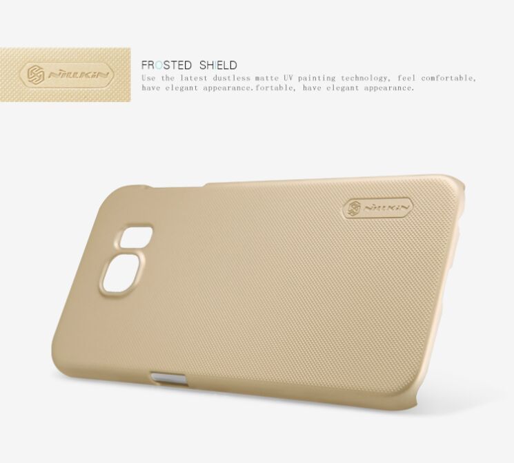 Пластиковая накладка NILLKIN Frosted Shield для Samsung Galaxy S6 (G920) - Gold: фото 12 из 17