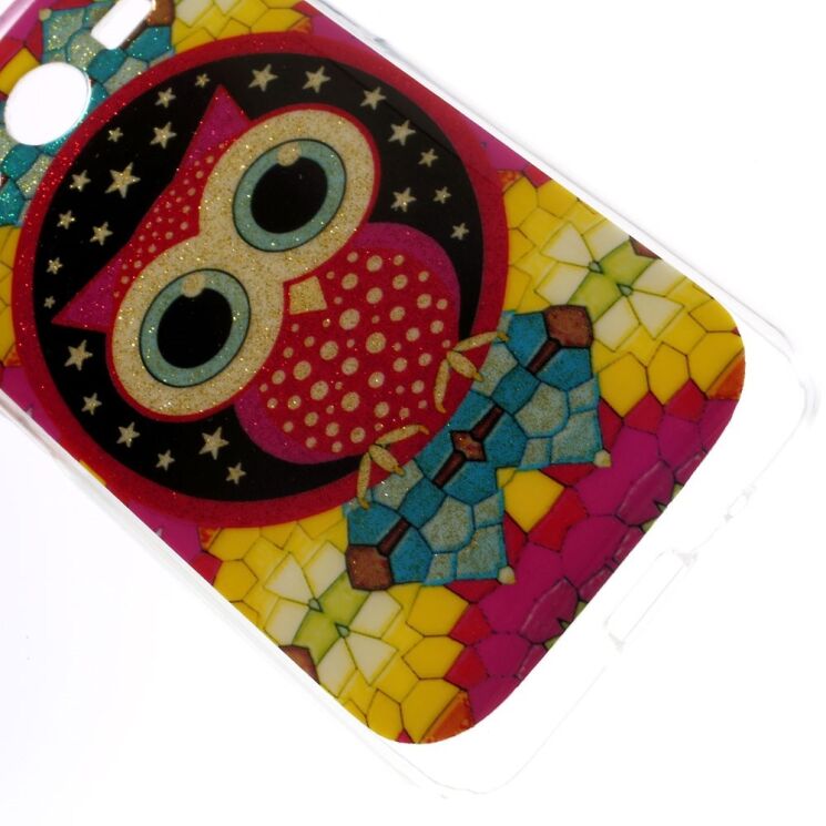 Силиконовая накладка Deexe Owl Pattern для Samsung Core 2 (G355) - Mosaic Owl: фото 3 из 5