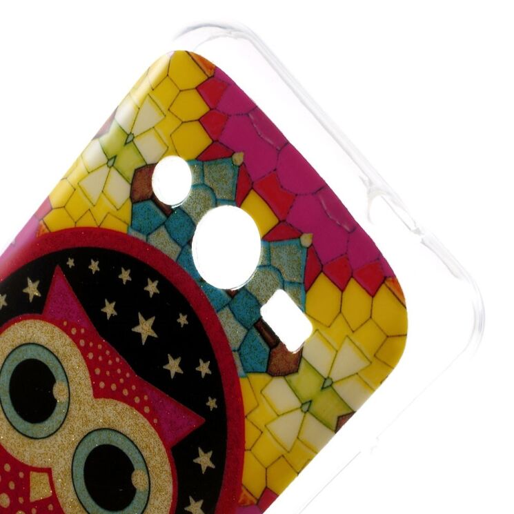 Силиконовая накладка Deexe Owl Pattern для Samsung Core 2 (G355) - Mosaic Owl: фото 4 из 5