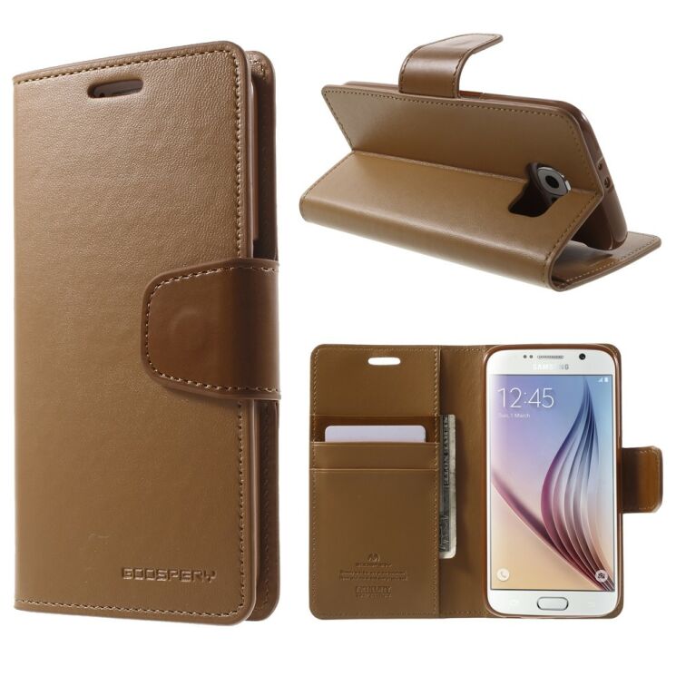 Чохол-книжка MERCURY Sonata Diary для Samsung Galaxy S6 (G920) - Brown: фото 1 з 9