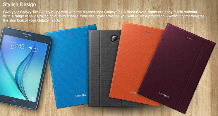 Чохол Book Cover Textile для Samsung Galaxy Tab A 8.0 (T350/351) EF-BT350BSEGWW - Black: фото 8 з 10