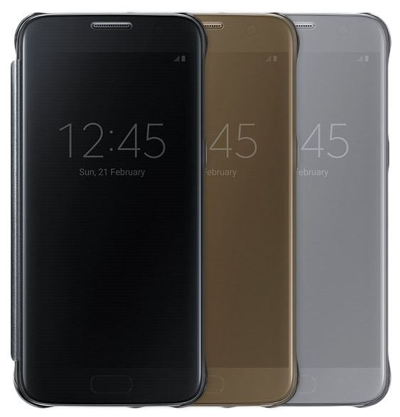 Чохол Clear View Cover для Samsung Galaxy S7 (G930) EF-ZG930CBEGWW - Black: фото 4 з 7
